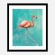 Flamingo Grunge Art Print