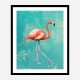 Flamingo Grunge Art Print