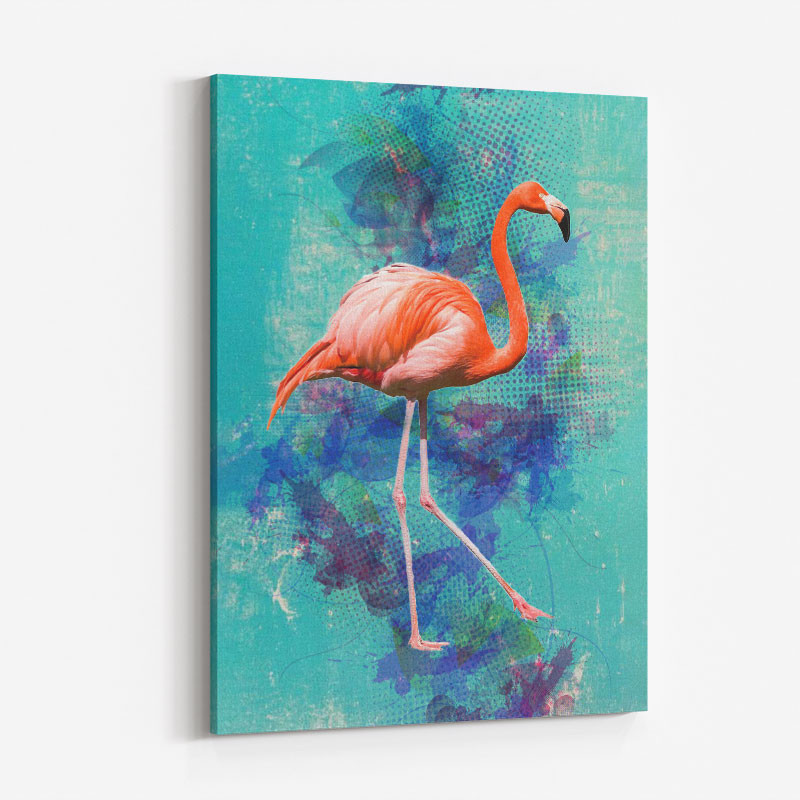 Pink Flamingo Grunge Art Print Pink Flamingo Grunge Art Print