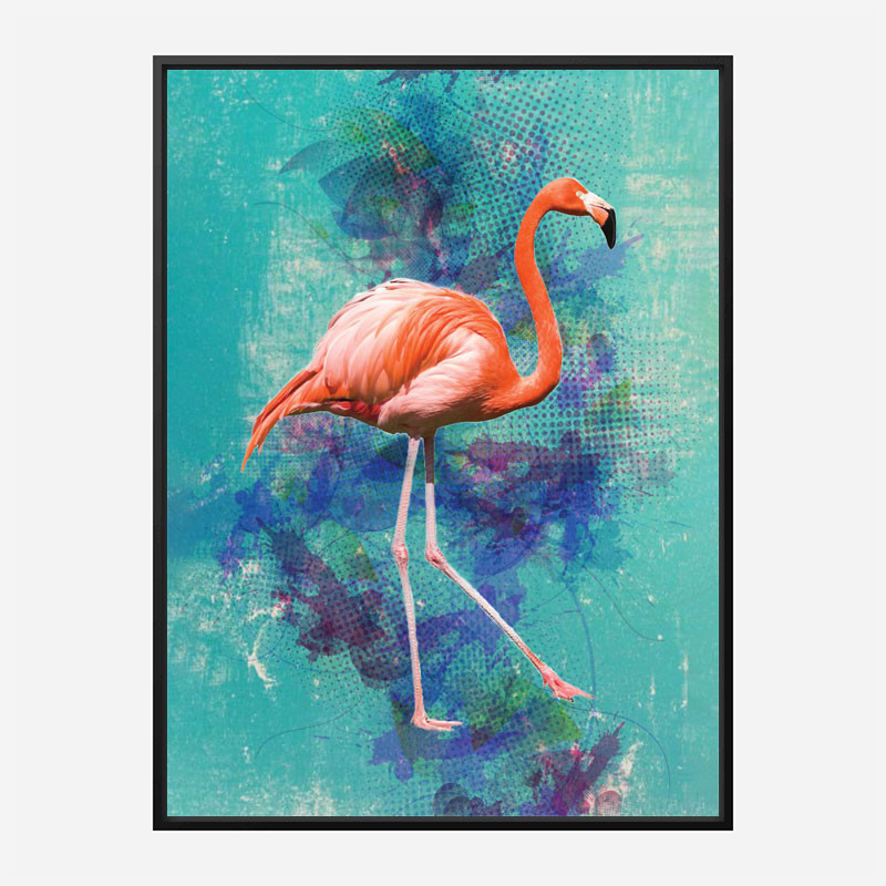 Pink Flamingo Grunge Art Print Pink Flamingo Grunge Art Print