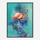 Pink Flamingo Grunge Art Print