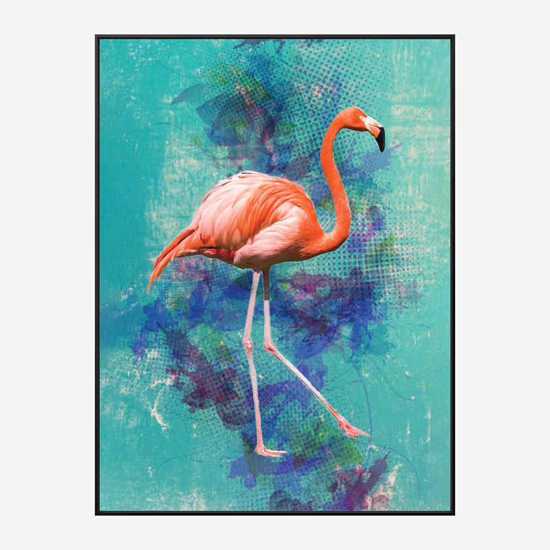 Pink Flamingo Grunge Art Print Pink Flamingo Grunge Art Print