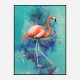Pink Flamingo Grunge Art Print