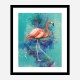 Pink Flamingo Grunge Art Print Pink Flamingo Grunge Art Print