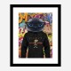 Cat in a Gucci Hoodie Graffiti Art Print