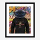 Cat in a Gucci Hoodie Graffiti Art Print