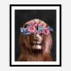 Flower Lion Art Print