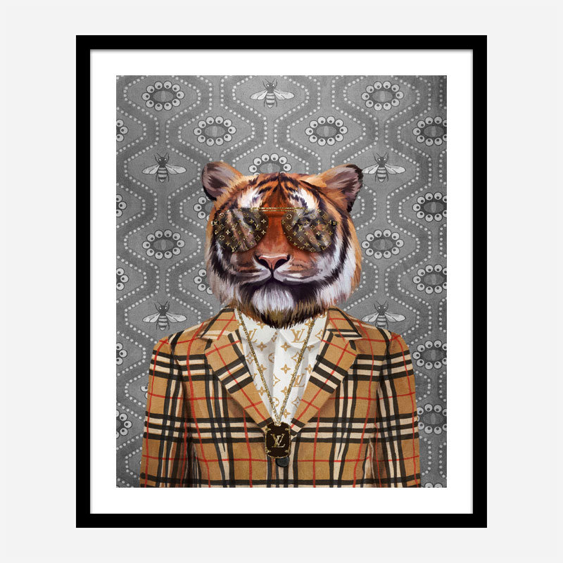 Tiger Fashion Victim Art Print