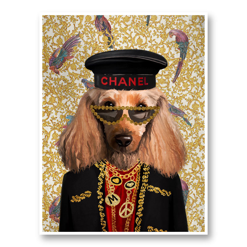 Doggy Fashion Victim Art Print