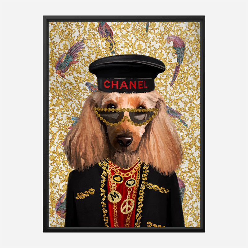 Doggy Fashion Victim Art Print