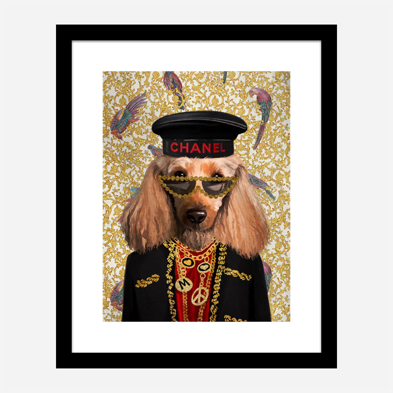 Doggy Fashion Victim Art Print