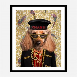 Doggy Fashion Victim Art Print