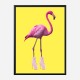 Flamingo Boots Yellow Art Print