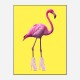 Flamingo Boots Yellow Art Print