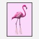 Pink Flamingo Boots Art Print