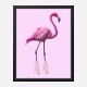 Pink Flamingo Boots Art Print