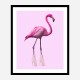 Pink Flamingo Boots Art Print