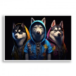 Siberian Husky Gangster Dogs