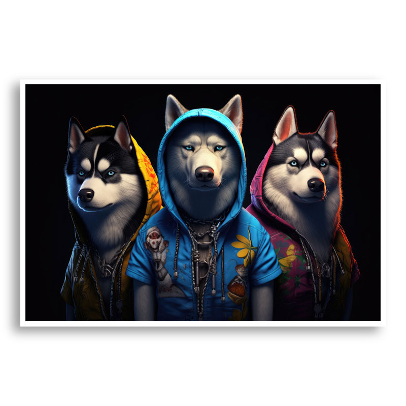 Siberian Husky Gangster Dogs