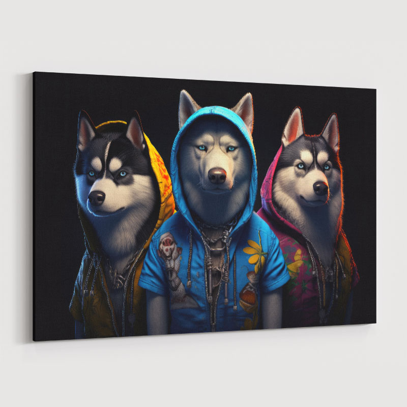 Siberian Husky Gangster Dogs