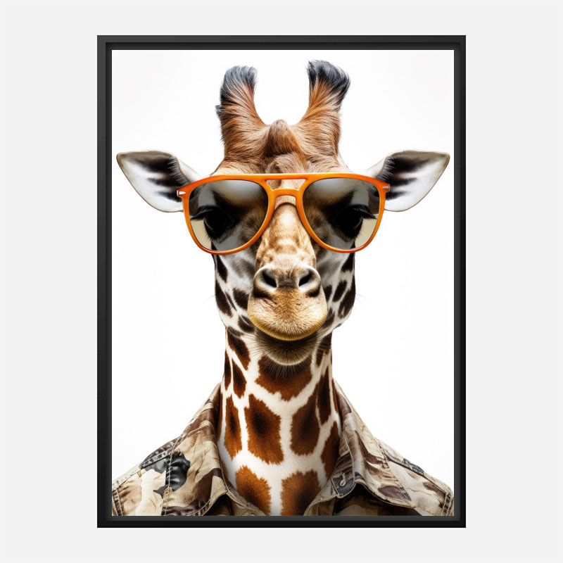 Giraffe In Shades Art Print