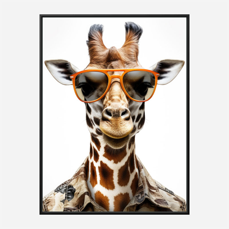 Giraffe In Shades Art Print