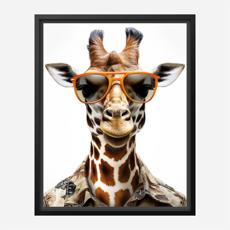 Giraffe In Shades Art Print