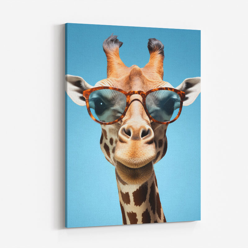 Giraffe In Shades 2 Art Print