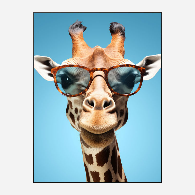 Giraffe In Shades 2 Art Print