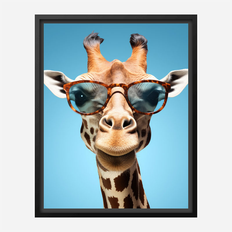 Giraffe In Shades 2 Art Print