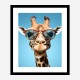 Giraffe In Shades 2 Art Print