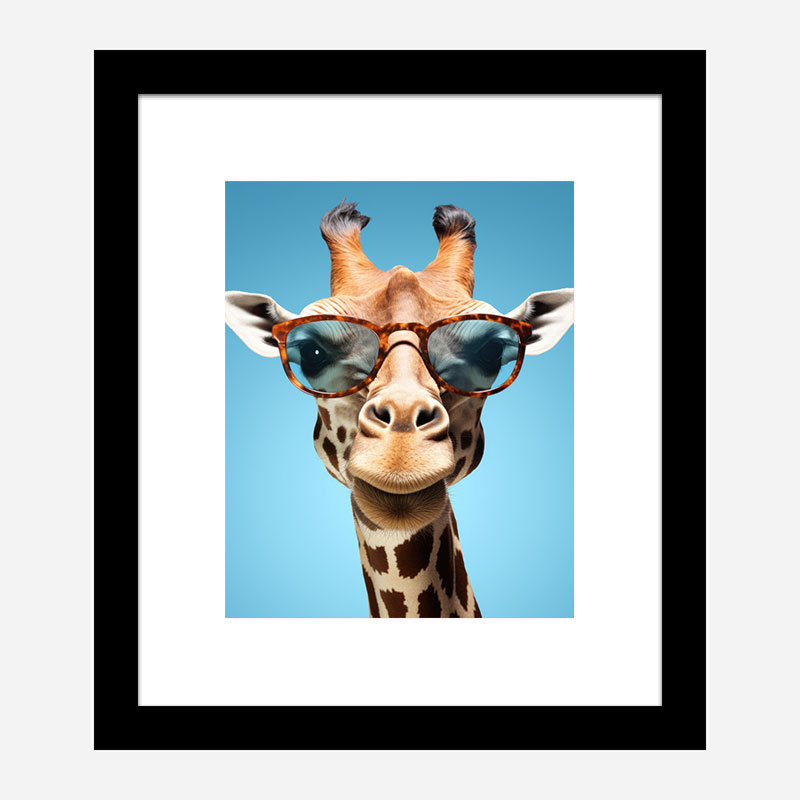 Giraffe In Shades 2 Art Print