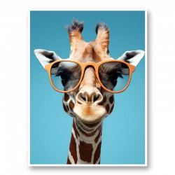 Giraffe In Shades 3 Art Print