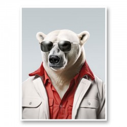 Cool Polar Bear Art Print