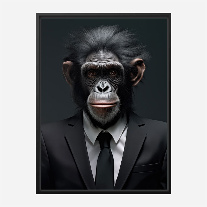 Formal Chimp Art Print