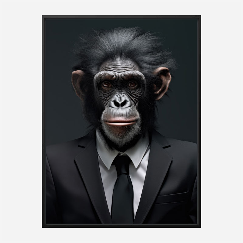 Formal Chimp Art Print