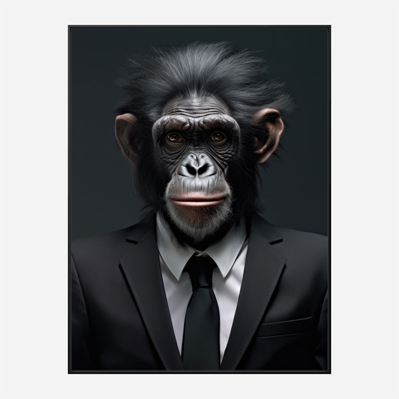 Formal Chimp Art Print