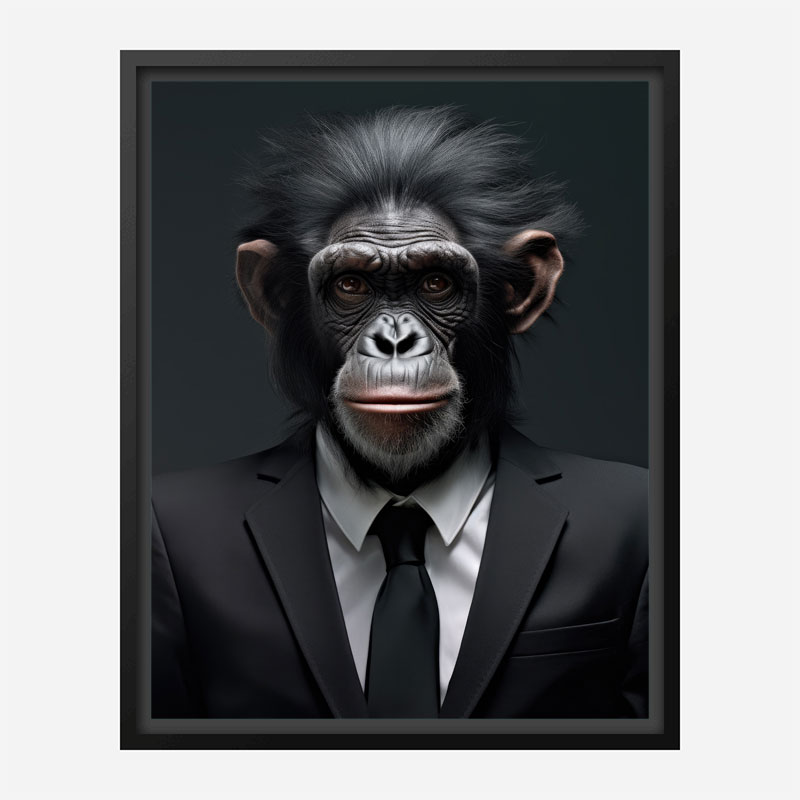 Formal Chimp Art Print