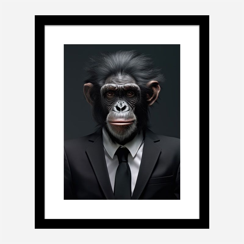 Formal Chimp Art Print