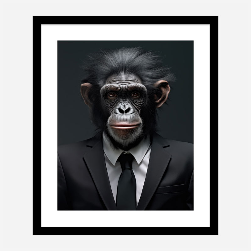 Formal Chimp Art Print