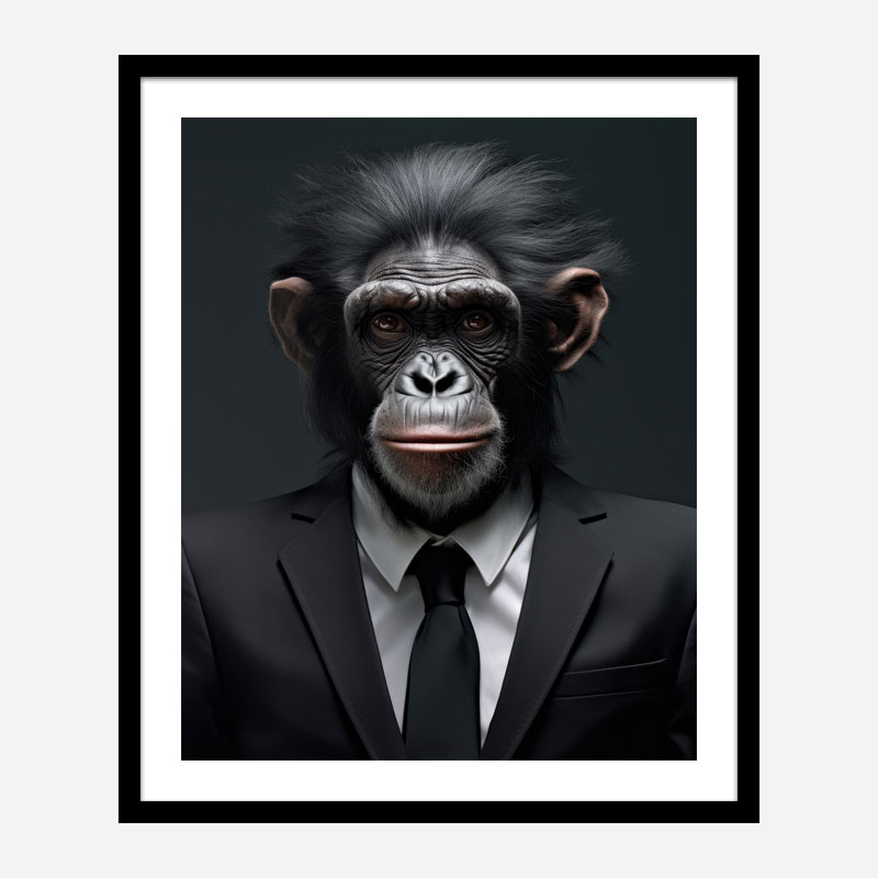 Formal Chimp Art Print