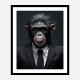 Formal Chimp Art Print