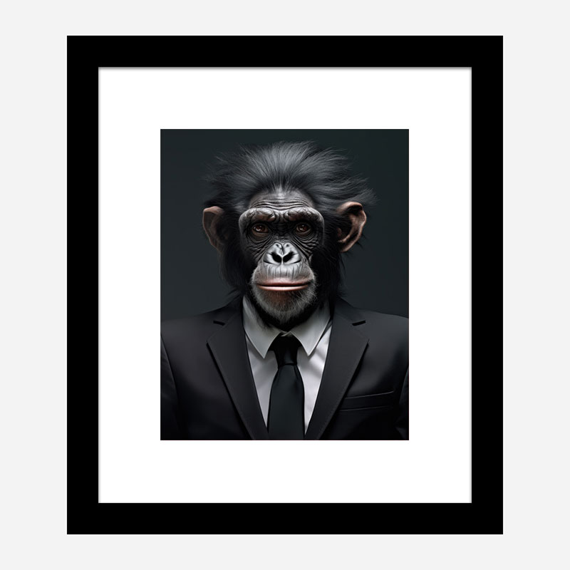 Formal Chimp Art Print