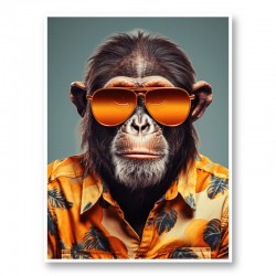 Hawaiian Chimp Art Print