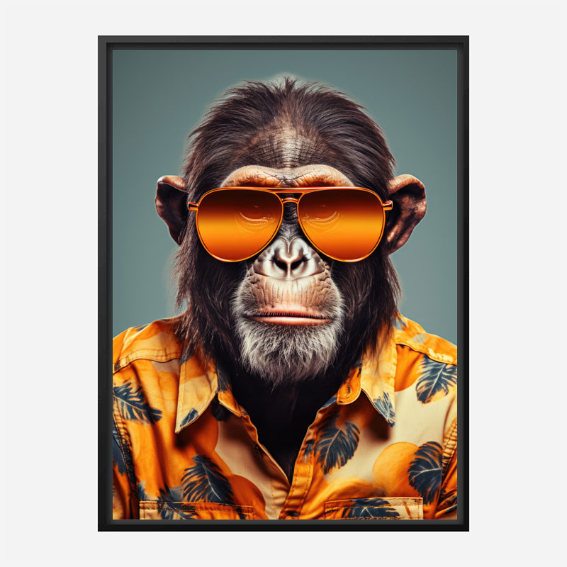 Hawaiian Chimp Art Print