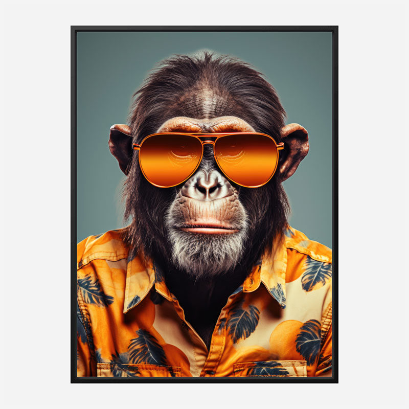 Hawaiian Chimp Art Print Hawaiian Chimp Art Print