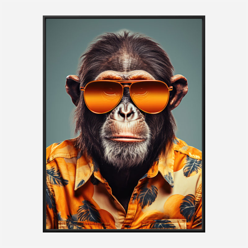 Hawaiian Chimp Art Print Hawaiian Chimp Art Print