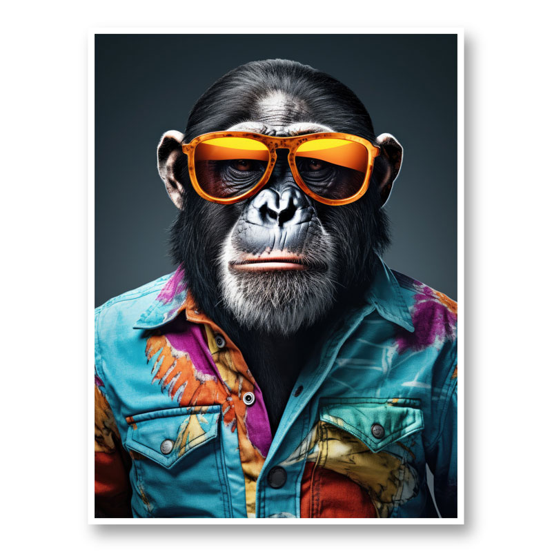 Hawaiian Chimp 1 Art Print