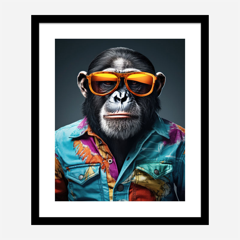Hawaiian Chimp 1 Art Print