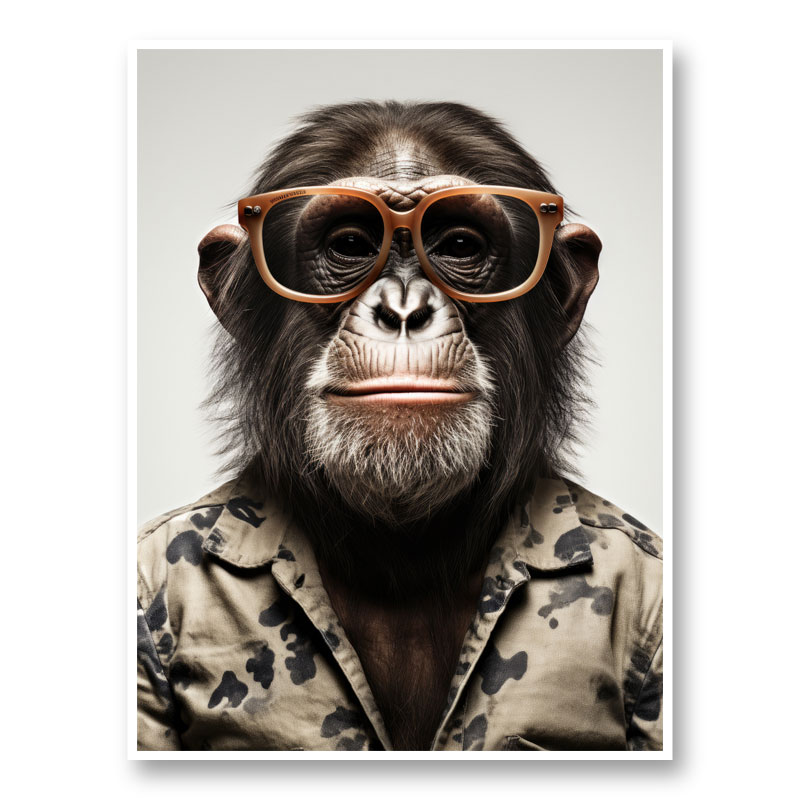 Hawaiian Chimp 2 Art Print Hawaiian Chimp 2 Art Print